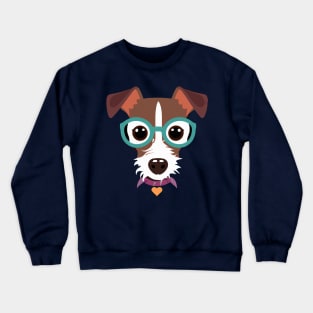 Funny Jack Russell Terrier Dog Lover Puppy Retro Crewneck Sweatshirt